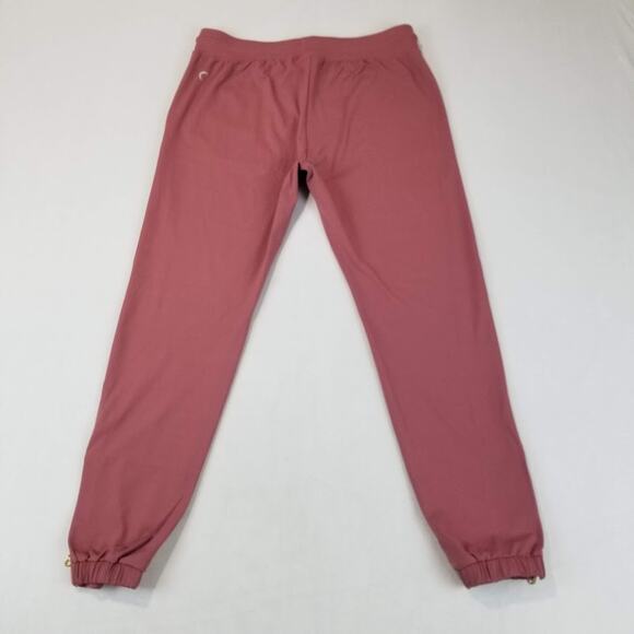 ZYIA Active Pants Womens Medium Pink Joggers Drawstring Ankle Zipper Nylon - Picture 2 of 10